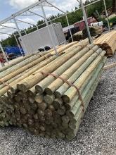 BUNDLE OF 100 - 3" X 7' ROUND WOOD POST(A)