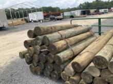 BUNDLE OF 25 - 7" X 8' ROUND WOOD POST(A)