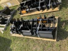 (8)UNUSED MIVA MINI EXCAVATOR ATTACHMENTS
