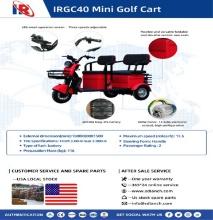UNUSED IR IRGC40 ELECTRIC MINI GOLF CART