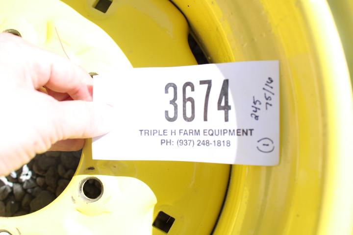 Tire 245 X 75/16 On A 6 Hole Implement Rim (1)