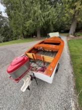 NO RESERVE - 1957 Hollywood Boat and Trailer