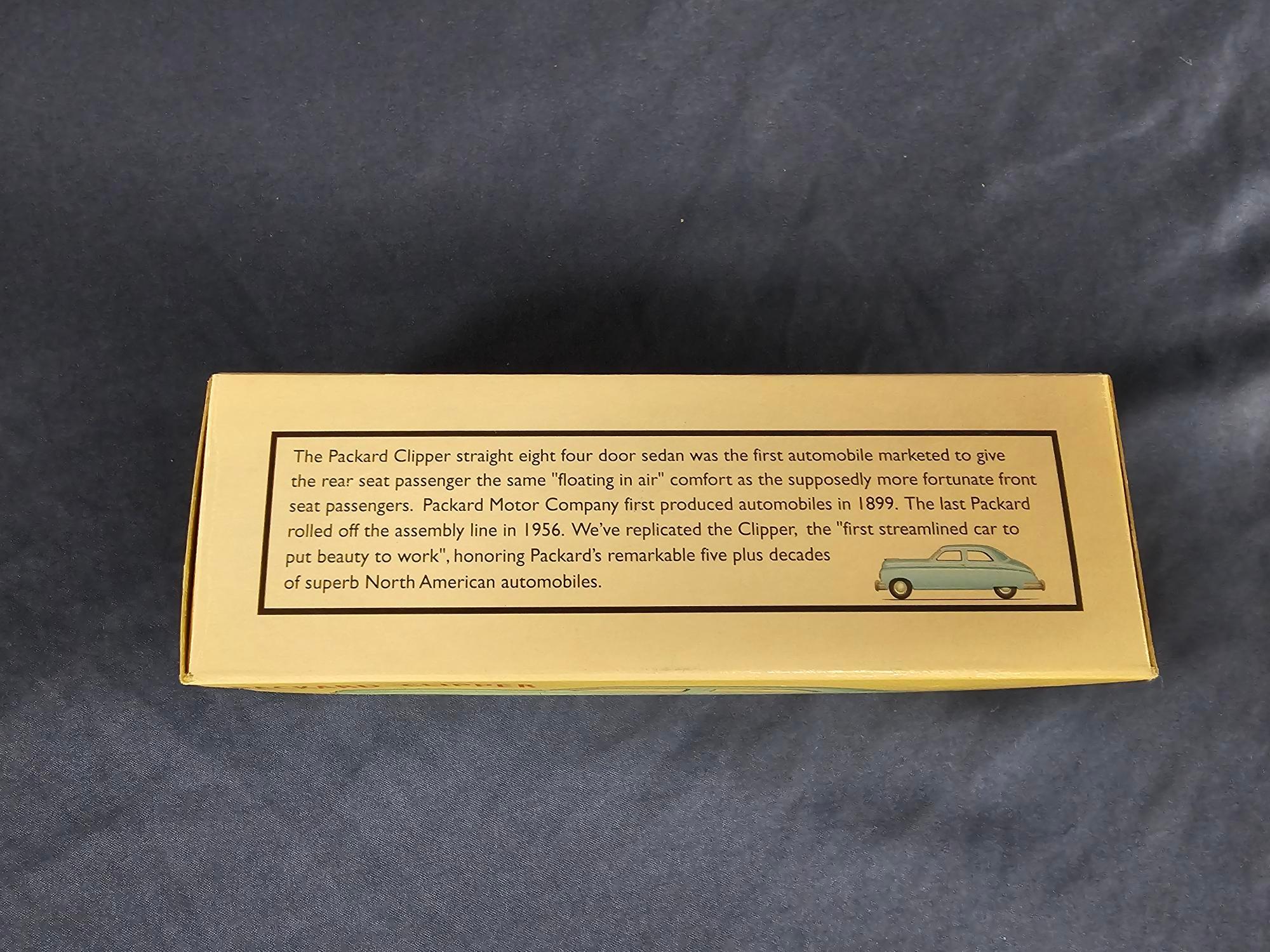 NO RESERVE - 1956  Packard Clipper Tin Car Classic Restoration Hardware