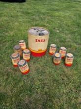 Vintage Shell Oil Container w/ Smaller Containers