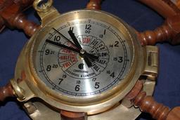 NO RESERVE - Ship's Wheel Clock by Chadburn's