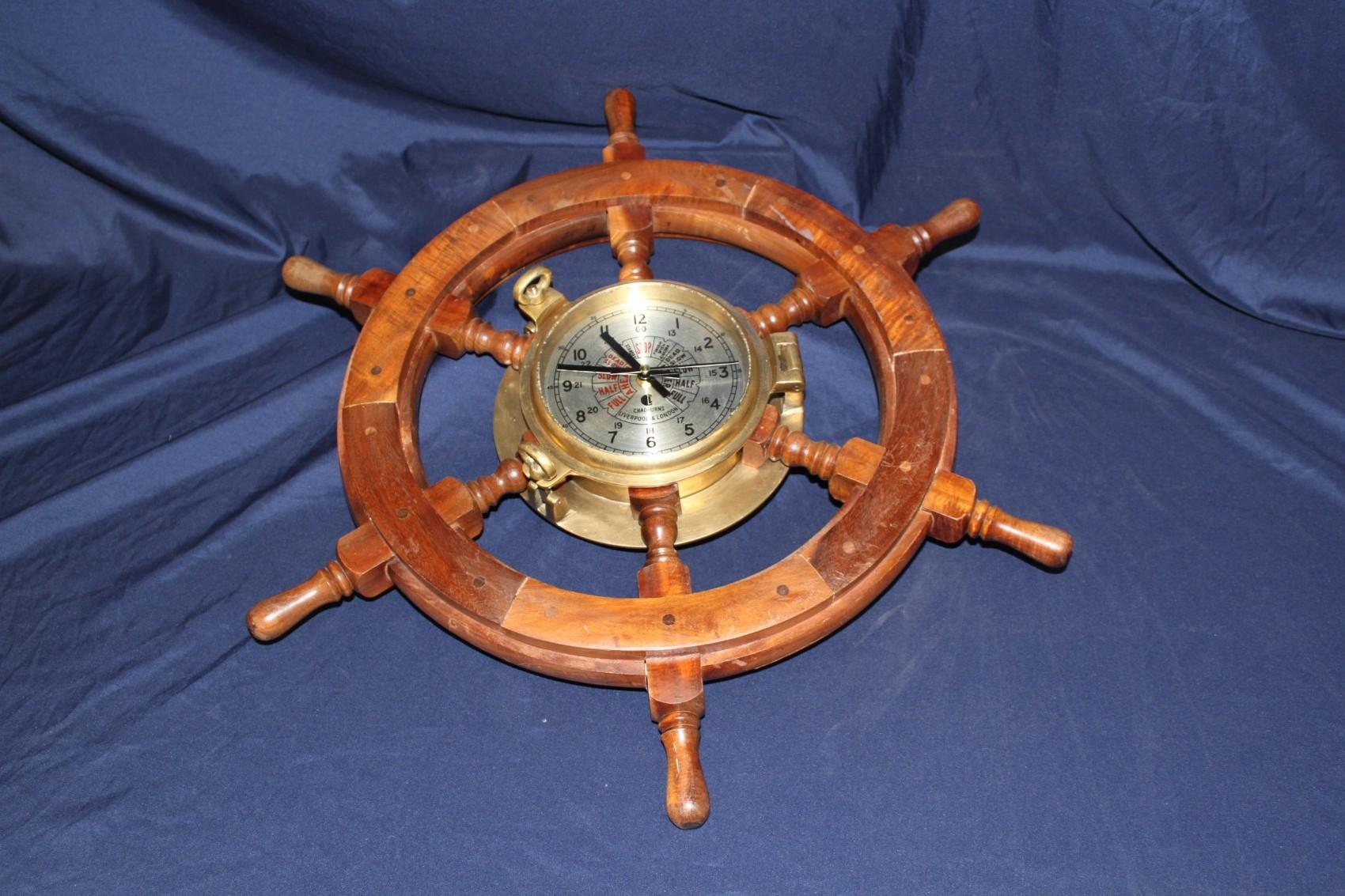 NO RESERVE - Ship's Wheel Clock by Chadburn's