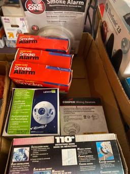 motion sensor light, electrical outlets , smoke alarms