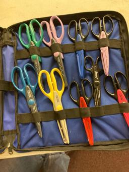large set of FISKARS scissors- scrapbooking scissors