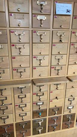 72 drawer card catalog 65"x 41 1/2"