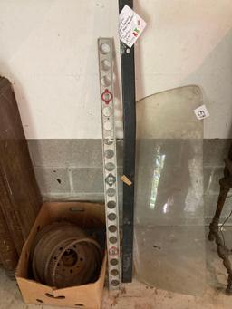 automobile windshield carpenter level 6970 support radiator grill panel vintage brakes