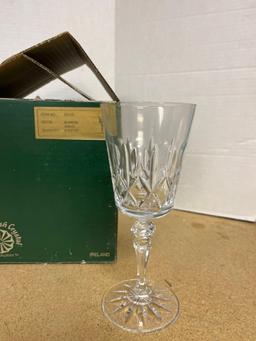 Galway Irish Crystal 24% lead Crystal set of 4 in each box Goblets