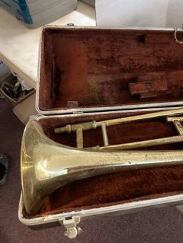 Trombone in case