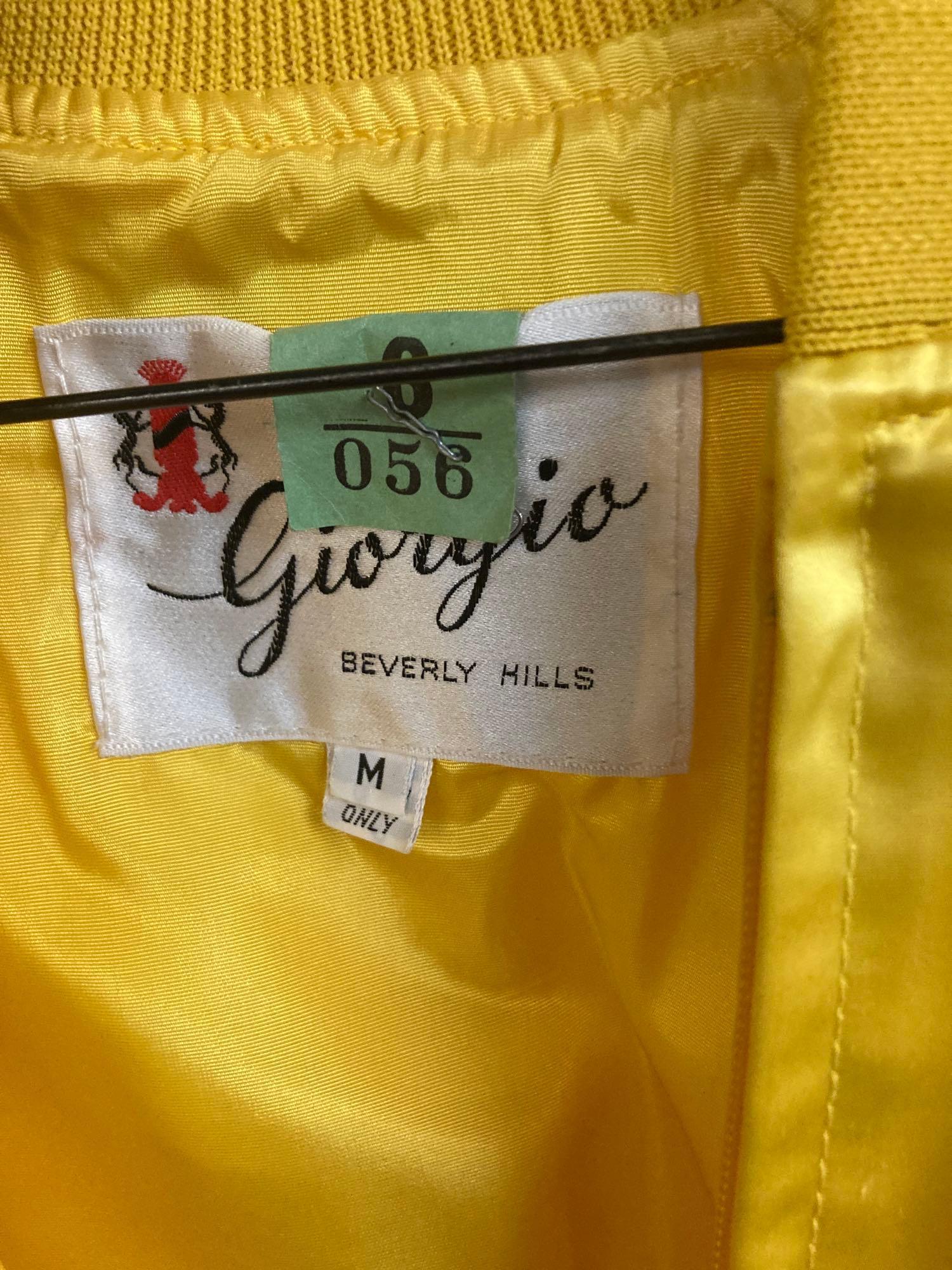 Giorgio Beverly Hills satin wind breaker size medium