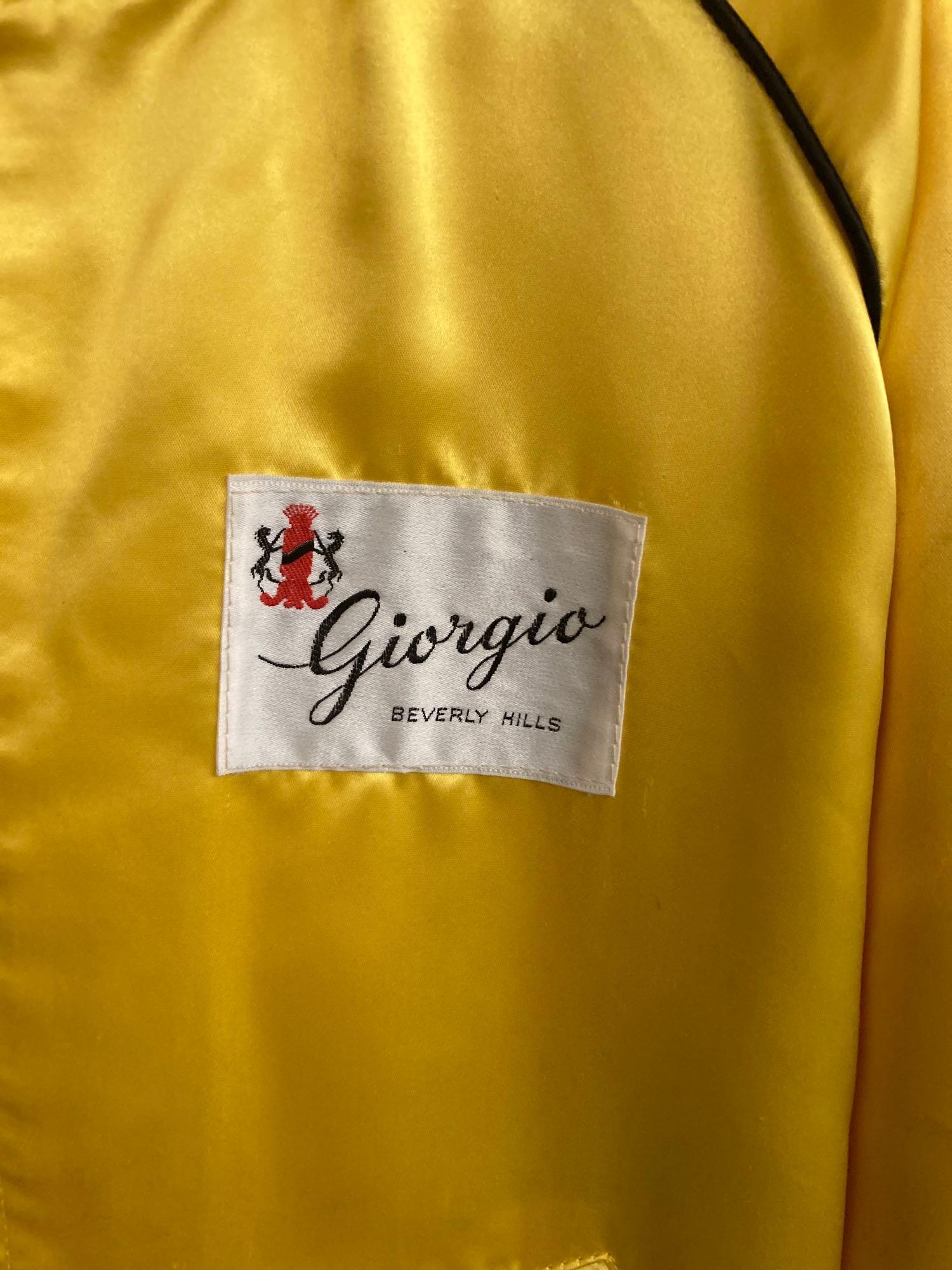 Giorgio Beverly Hills satin wind breaker size medium