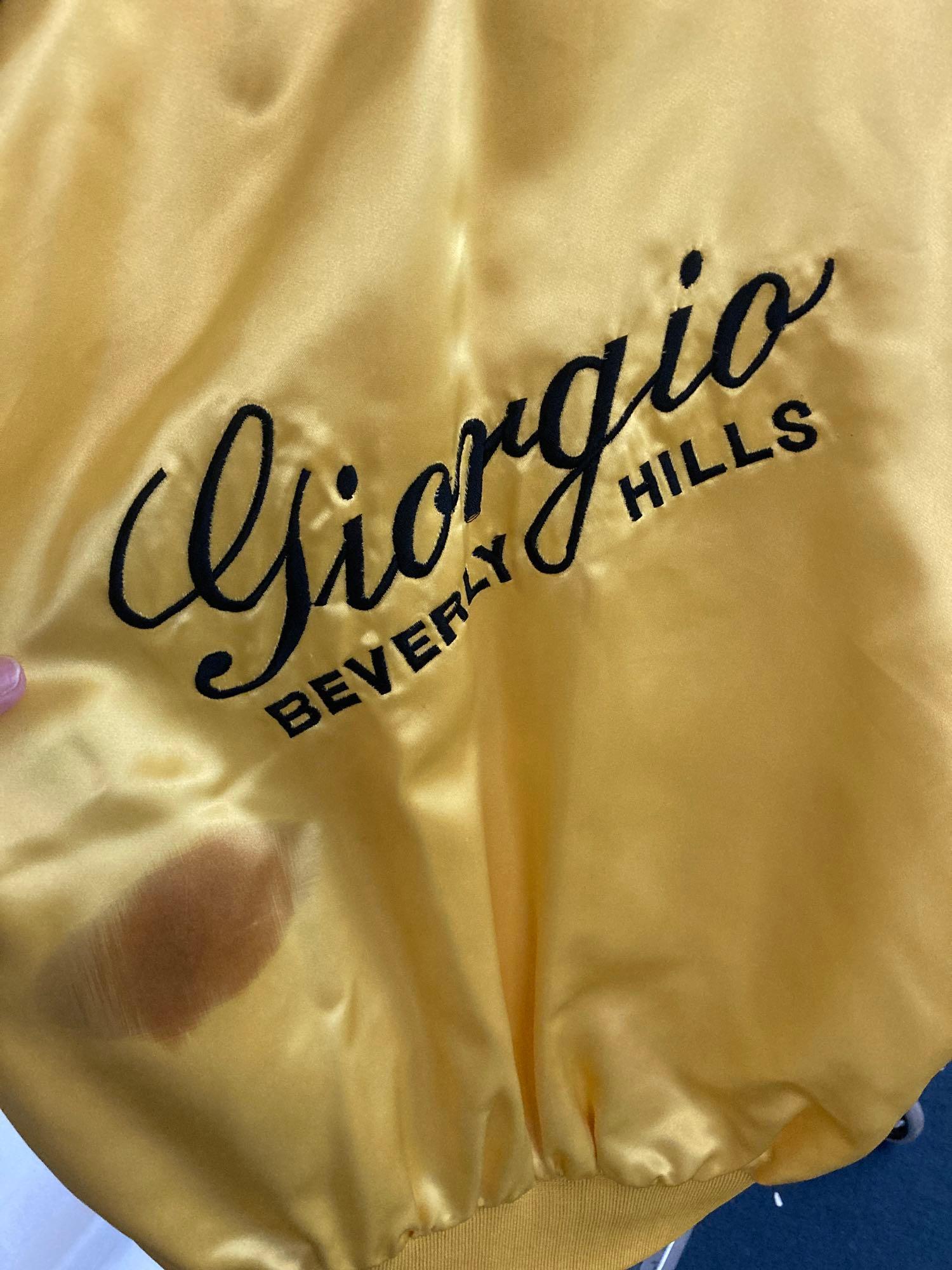 Giorgio Beverly Hills satin wind breaker size medium