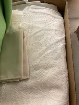 vintage linens doilies table cloths etc.