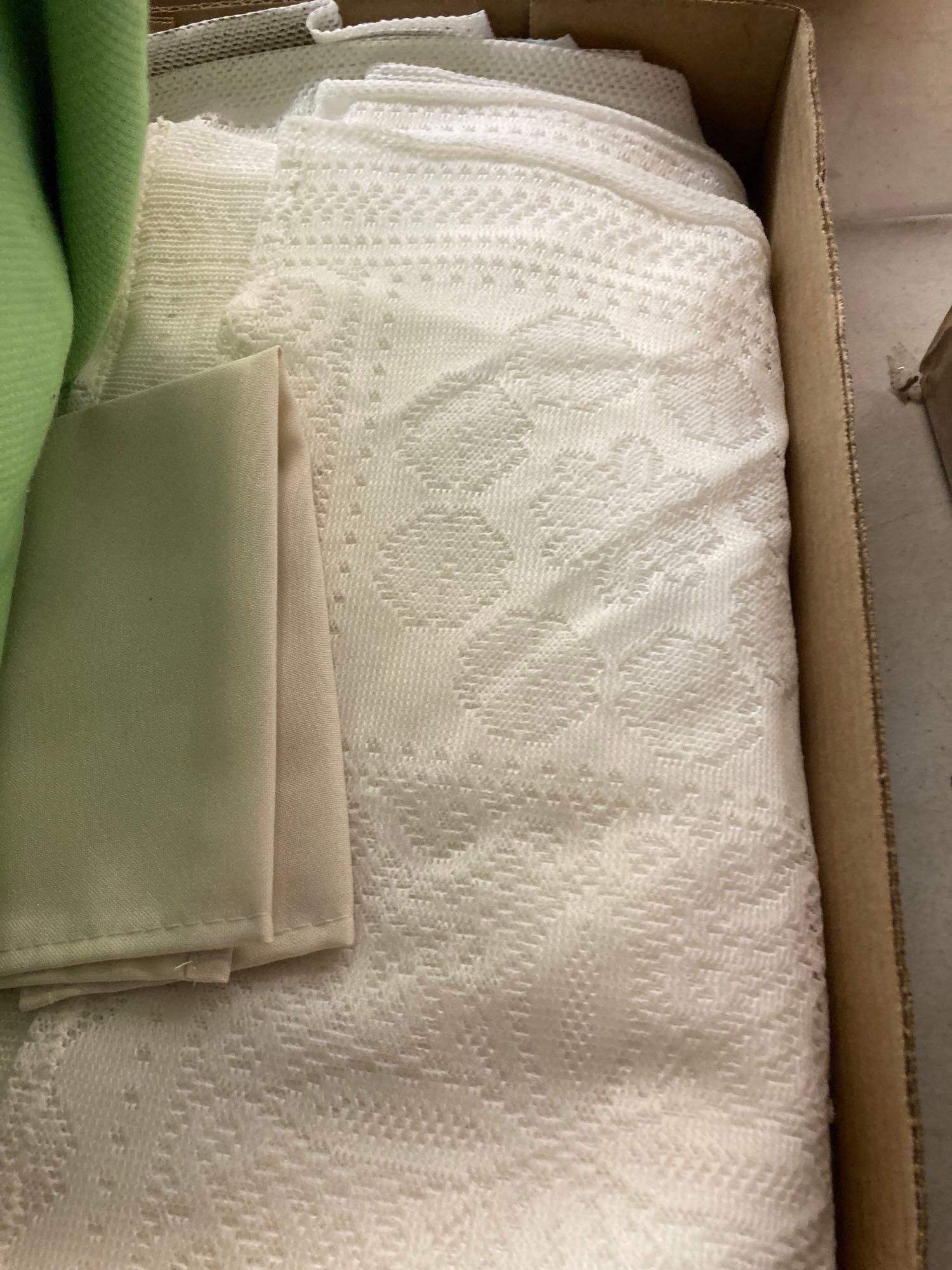vintage linens doilies table cloths etc.