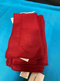 New in package Pottery Barn shams and new Christmas napkins