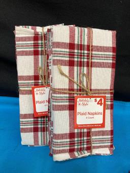 New in package Pottery Barn shams and new Christmas napkins