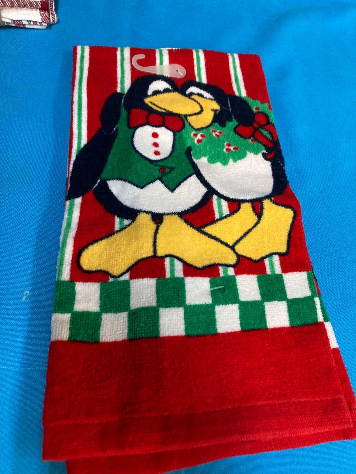 New in package Pottery Barn shams and new Christmas napkins