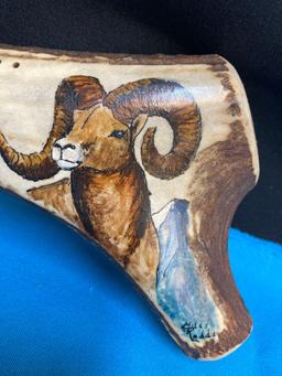 Miles Rodda Scrimshaw Elk Cribbage Board
