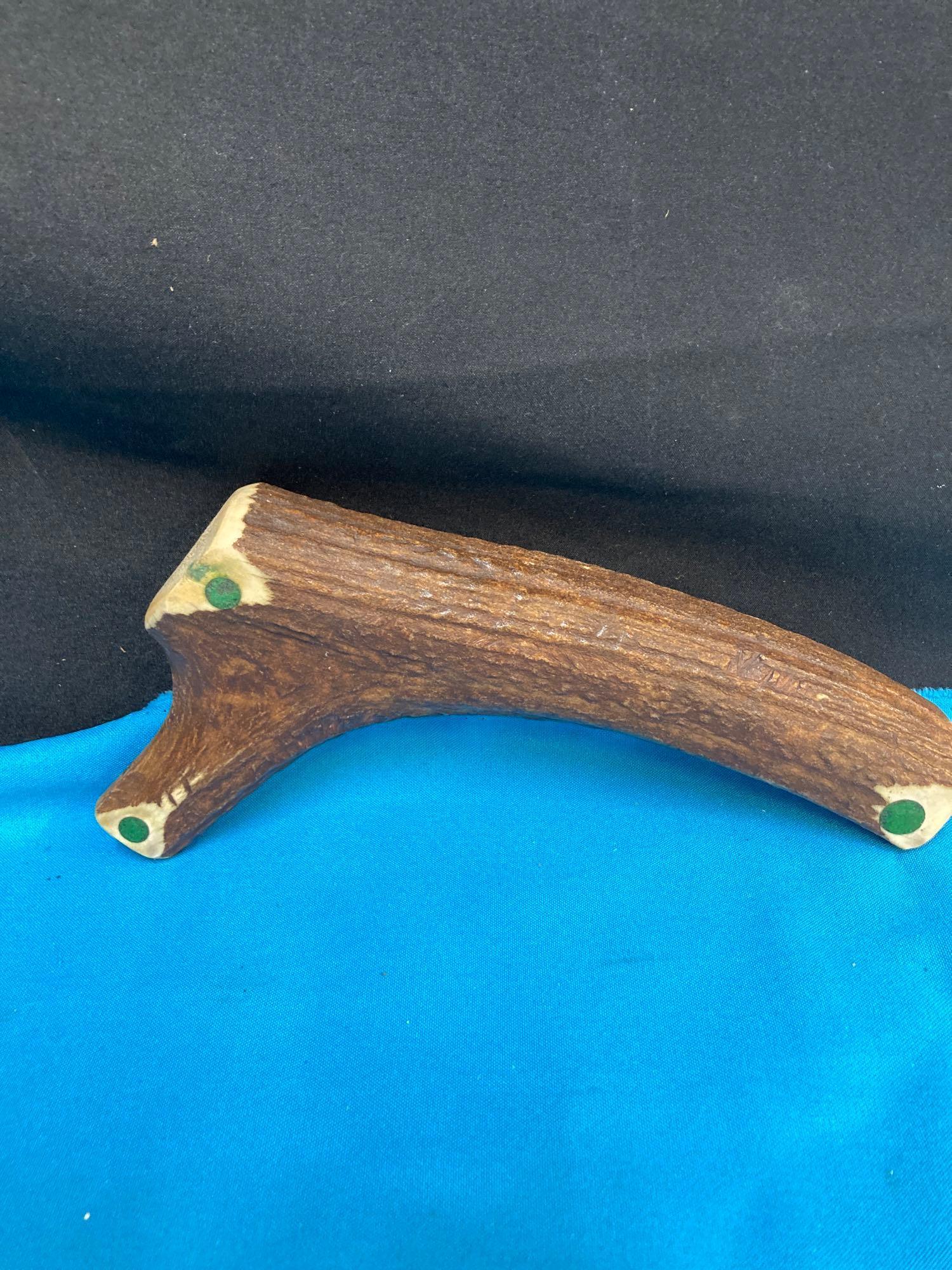 Miles Rodda Scrimshaw Elk Cribbage Board