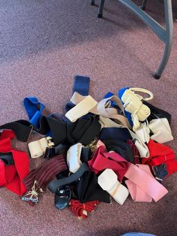 Insulated bag filled with ladies belts