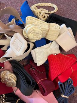 Insulated bag filled with ladies belts