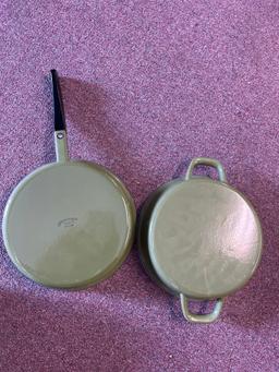 3 Vision Cookeare and set of 2 Michangelo Italy cookware vintage avocado green and sauce pan with