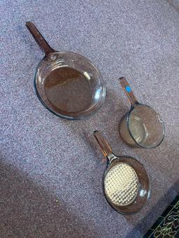 3 Vision Cookeare and set of 2 Michangelo Italy cookware vintage avocado green and sauce pan with