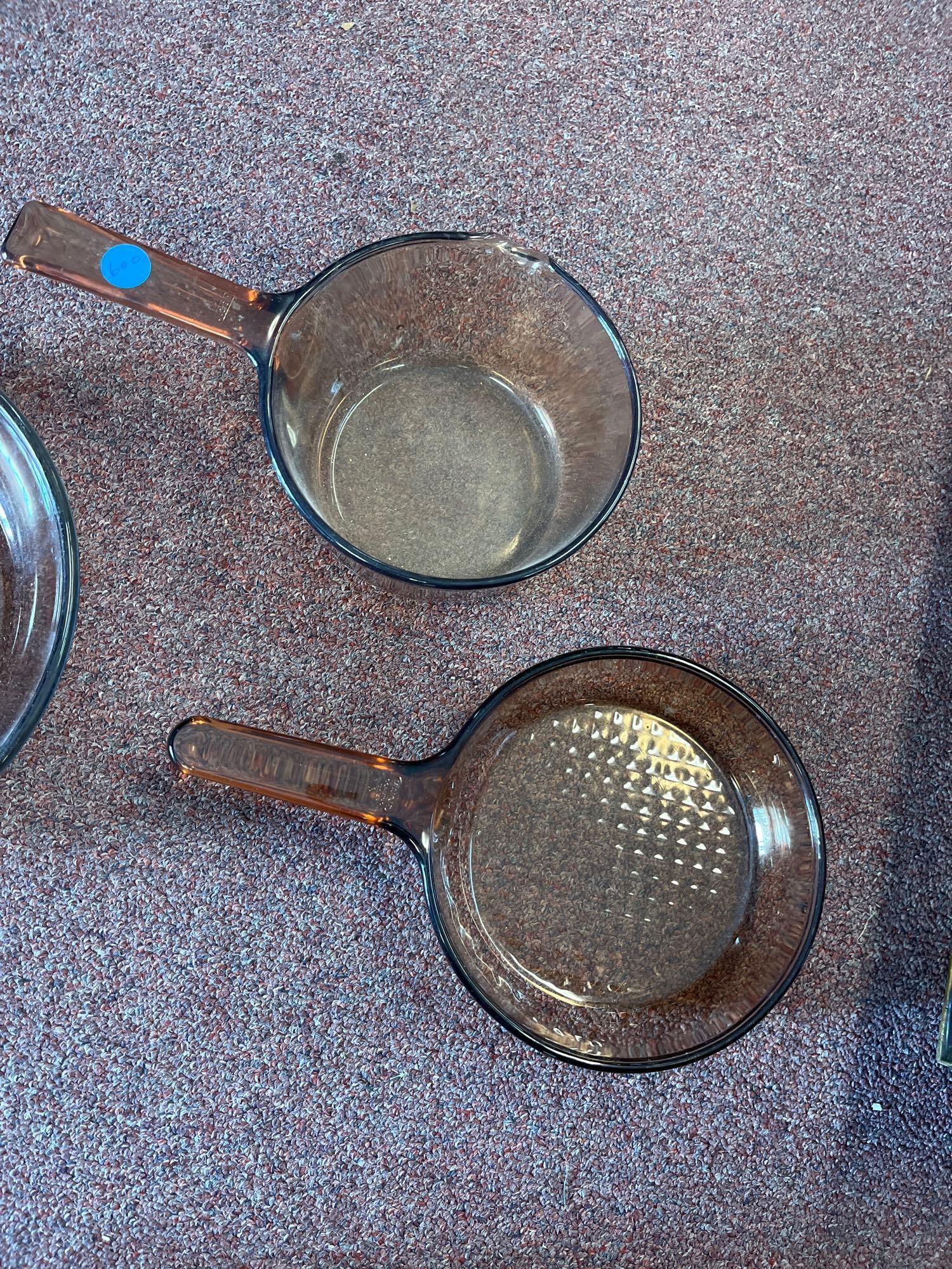 3 Vision Cookeare and set of 2 Michangelo Italy cookware vintage avocado green and sauce pan with