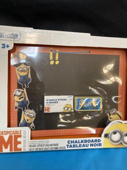 Two over under reverse flow under gravel filters and 3 Despicable Me chalkboards