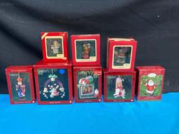 8 ornaments in the boxes Carlton Cards Hallmark Heirloom