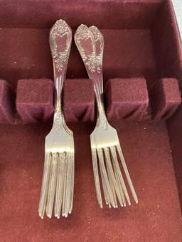 Russian silverware in case
