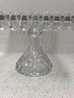 Fostoria American footed cake stand with Rum well