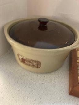 Framed corks covered casserole books
