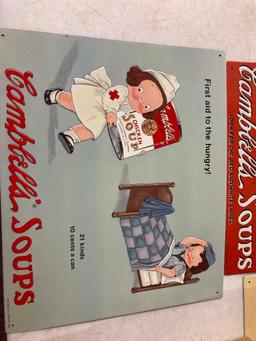 vintage Campbell Soup cloth dolls and other Campbell Soup items