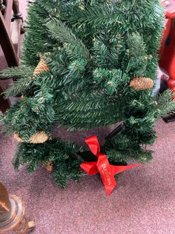 Light up tree 4 and a half feet and a wreath
