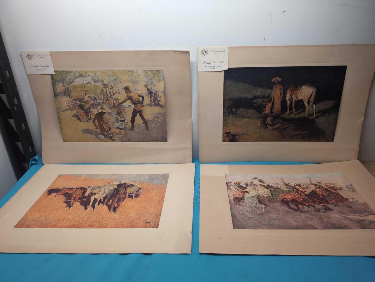 4 Frederic Remington artists proofs