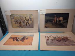 4 Frederic Remington artists proofs