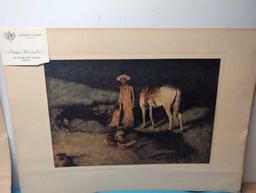 4 Frederic Remington artists proofs
