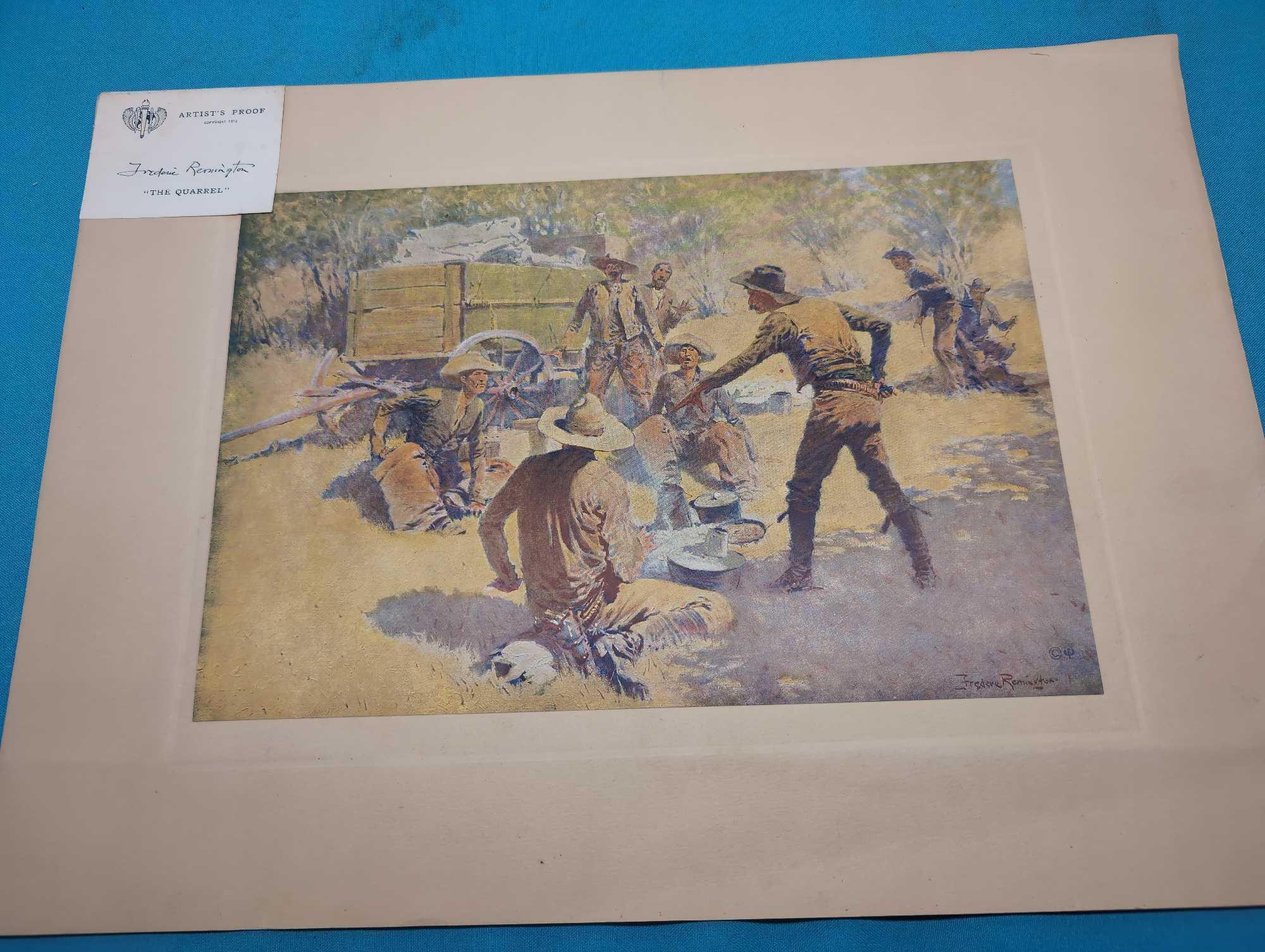 4 Frederic Remington artists proofs