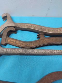 5 Antique fireman hydrant wrenches