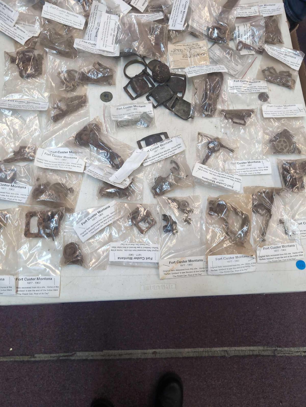 50 dug relics from Fort Custer Montana 1877 to 1902