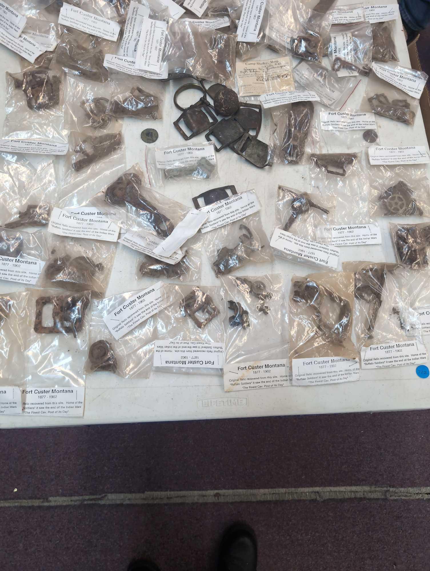 50 dug relics from Fort Custer Montana 1877 to 1902