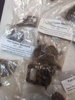 50 dug relics from Fort Custer Montana 1877 to 1902