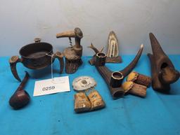 Great collection antler and horn items