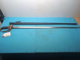 model 1889 German sword with scabbard