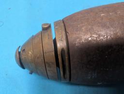 Cutaway old US artillery shell