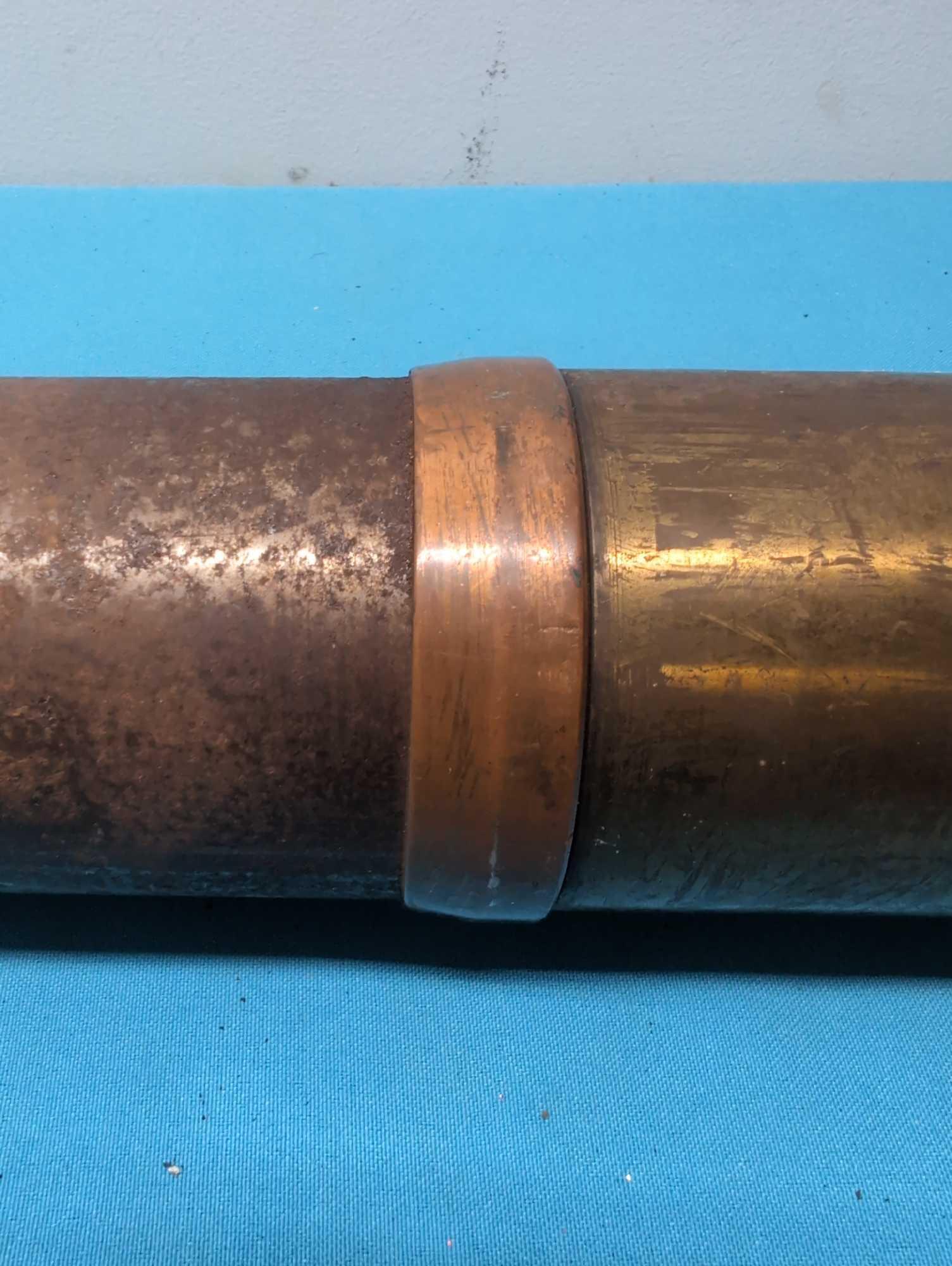 Cutaway old US artillery shell